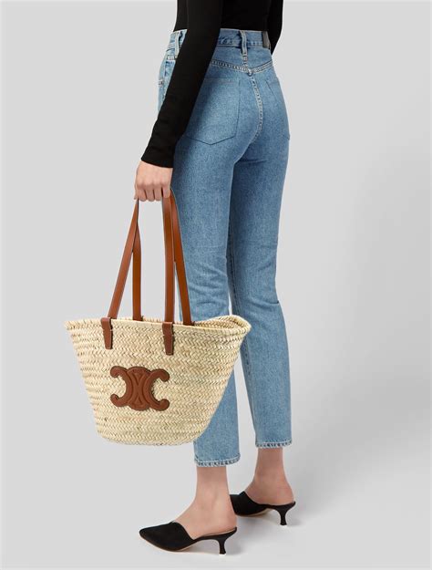 raffia celine bag|Celine raffia tote.